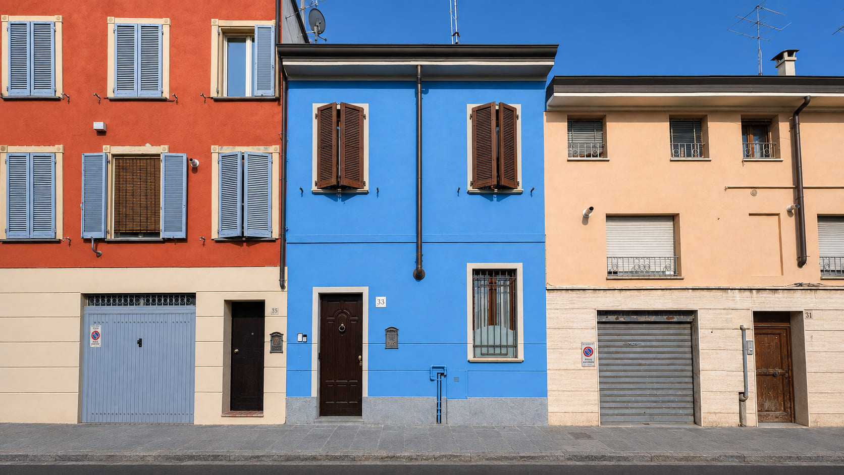 Edificio tipico del centro storico di Parma